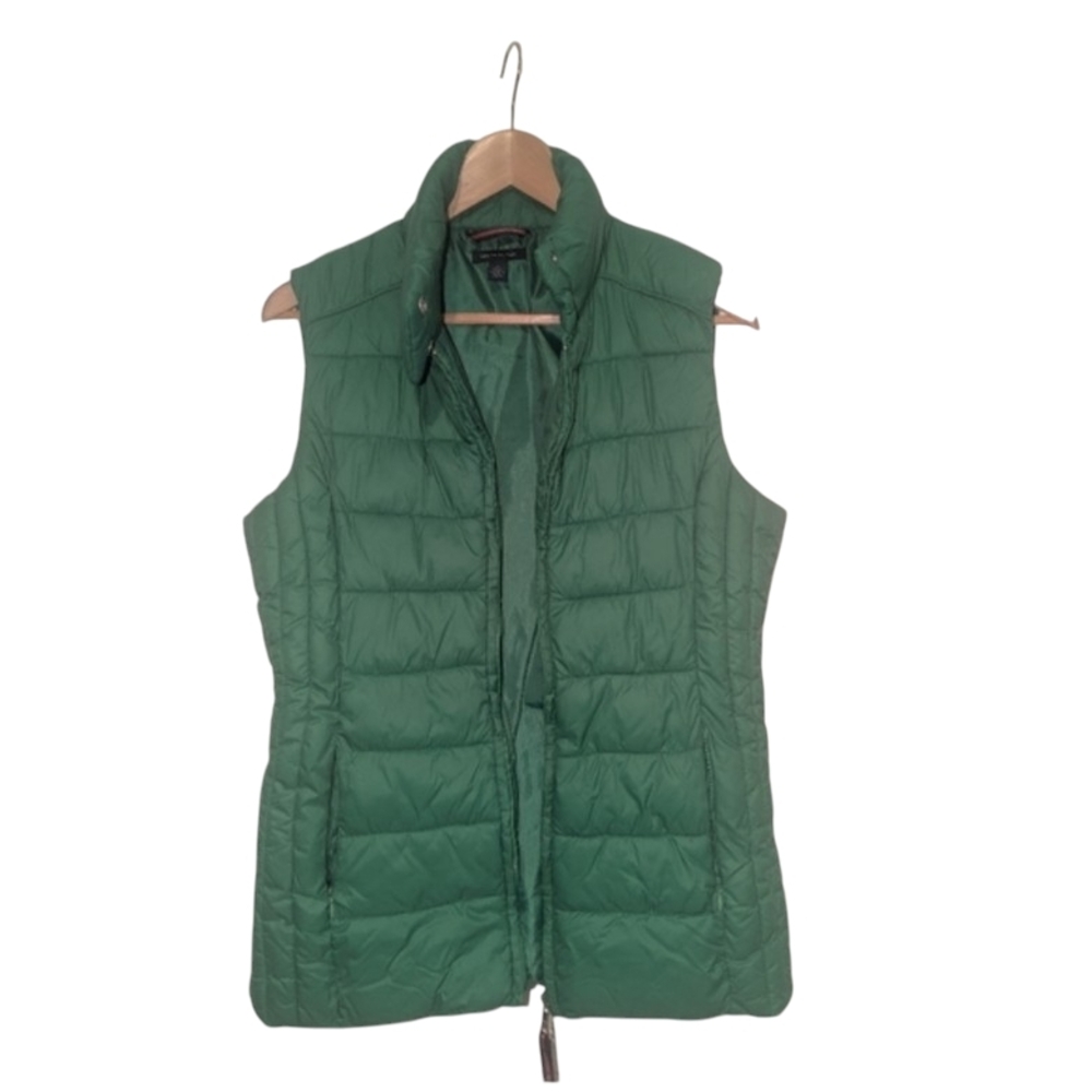 EUC! Tommy Hilfiger Green Quilted Vest - Picture 1 of 3